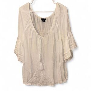 Torrid white  Tassel Blouse